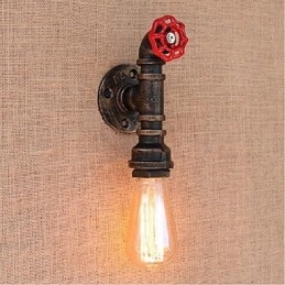 Nostalgia Simple Water Pipe Decorativo Pequeno Luminária de Parede Luz de Parede
