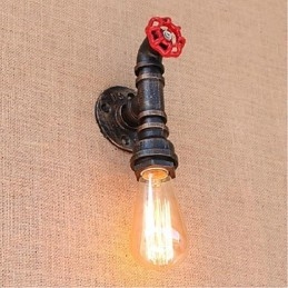 Nostalgia Simple Water Pipe Decorativo Pequeno Luminária de Parede Luz de Parede