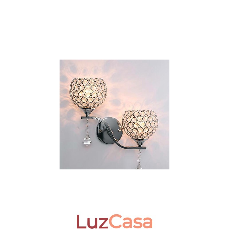 Luminária de parede de cristal moderna e minimalista para sala de estar, corredor e corredor