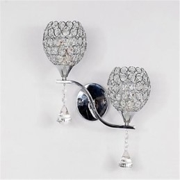 Luminária de parede de cristal moderna e minimalista para sala de estar, corredor e corredor