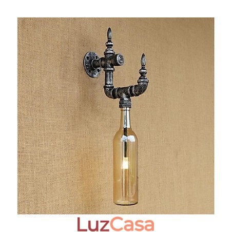 Luminária de parede rústica Lodge Silver Feature para luz ambiente Luminária de parede rústica Lodge Silver Feature para luz ambiente