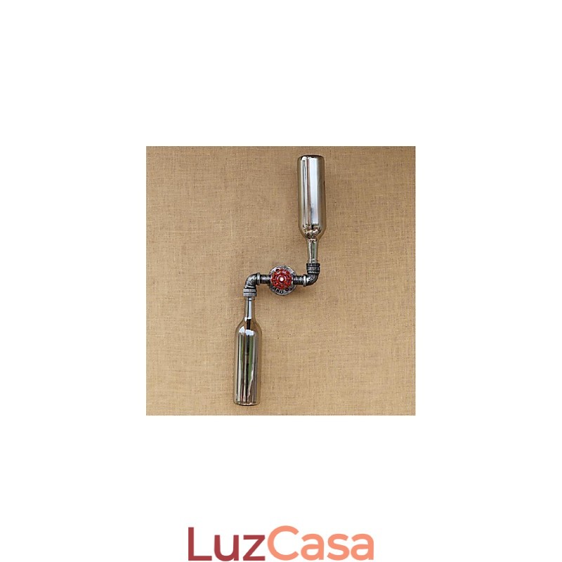 Recurso de latão rústico Lodge para arandelas de parede com luz ambiente Azul claro cinza fumê