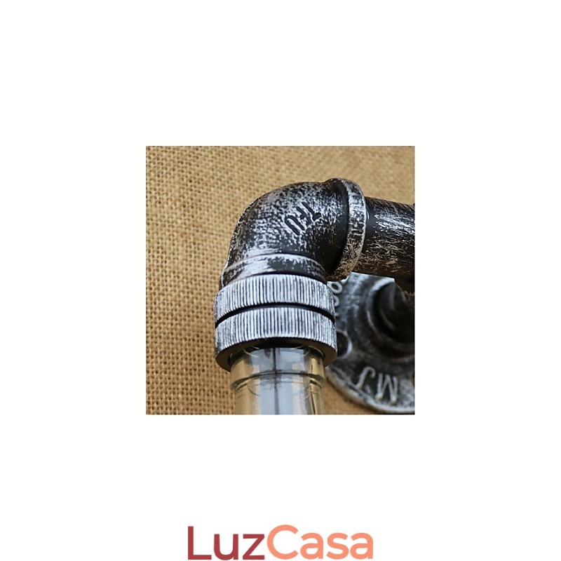 Recurso de latão rústico Lodge para arandelas de parede com luz ambiente Azul claro cinza fumê