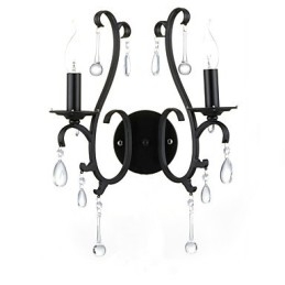 Recurso cromado country para arandelas de parede estilo mini com luz ambiente