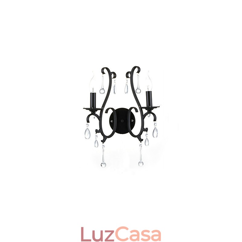 Recurso cromado country para arandelas de parede estilo mini com luz ambiente