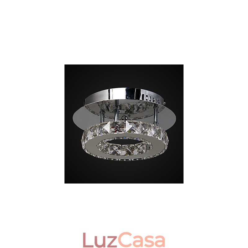 Moderno Contemporâneo Cristal Cromado Metal Montagem Embutida