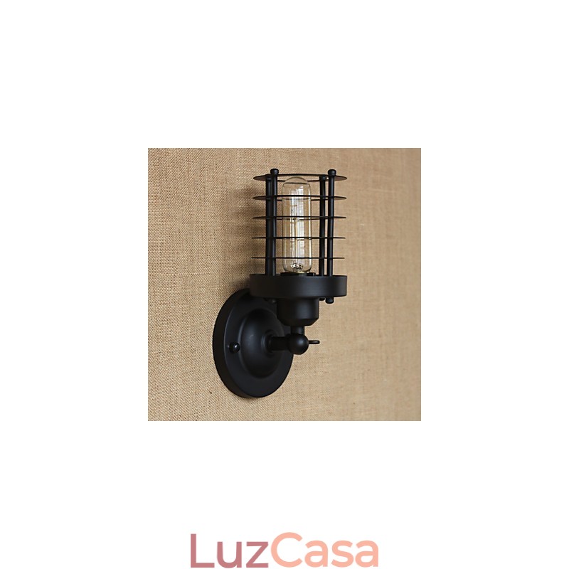 Luminária de parede rústica estilo country antique brass para iluminação ambiente