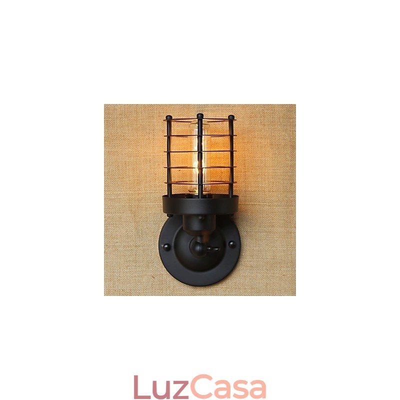 Luminária de parede rústica estilo country antique brass para iluminação ambiente