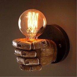 Pintura rústica de chalé para arandelas de parede com luz ambiente