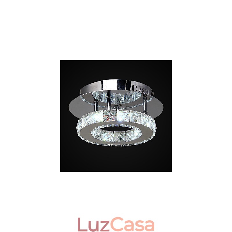 Moderno Contemporâneo Cristal Cromado Metal Montagem Embutida