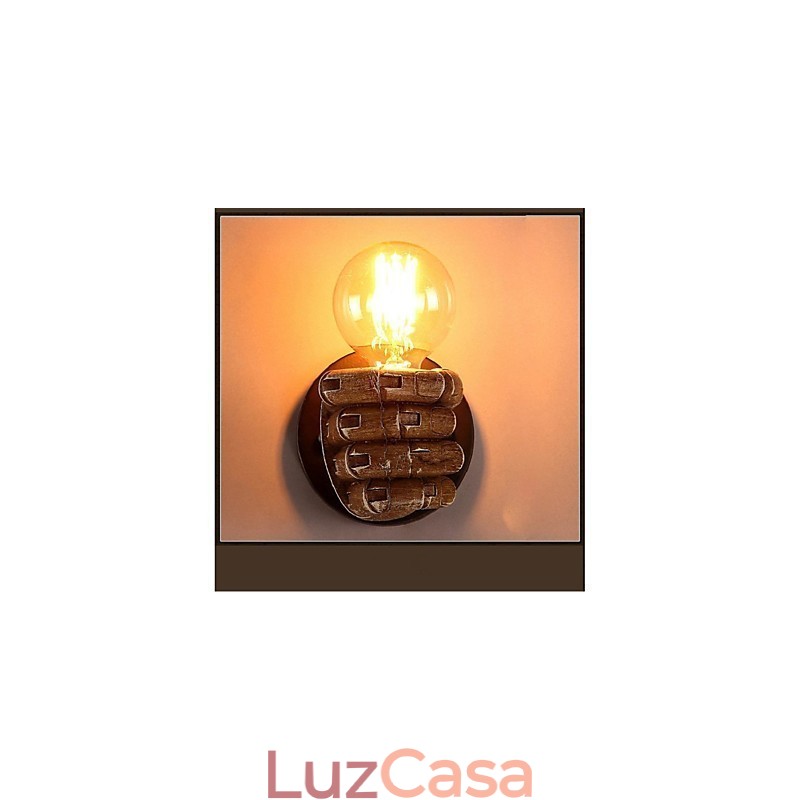 Pintura rústica de chalé para arandelas de parede com luz ambiente