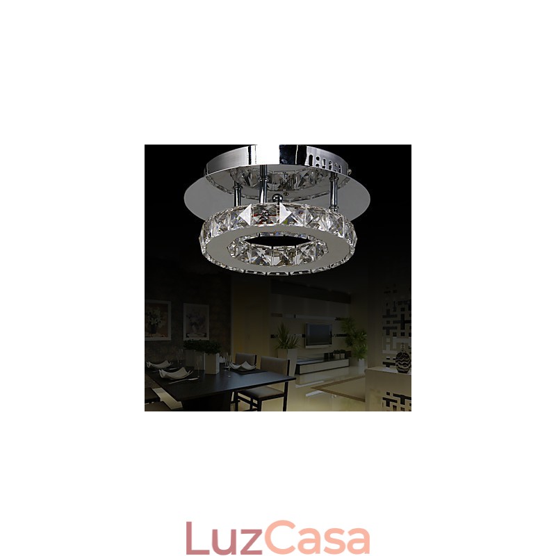 Moderno Contemporâneo Cristal Cromado Metal Montagem Embutida