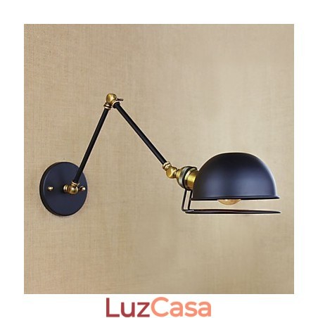 Luminária de parede decorativa estilo industrial retrô europeu, luminária de parede com braço de ferro Luminária de parede decorativa estilo industrial retrô europeu, luminária de parede com braço de ferro