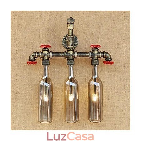 Garrafa de água Luminária de parede Luz de parede Cinza Garrafa de água Luminária de parede Luz de parede Cinza