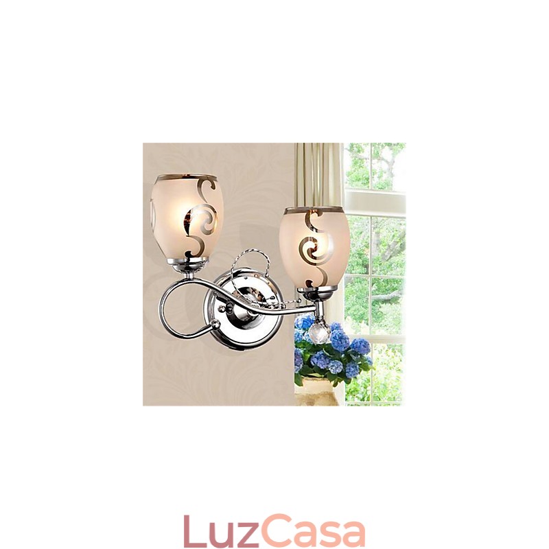 Recurso eletrogalvanizado contemporâneo moderno para arandelas de parede de luz ambiente estilo mini cristal