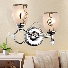 Recurso eletrogalvanizado contemporâneo moderno para arandelas de parede de luz ambiente estilo mini cristal