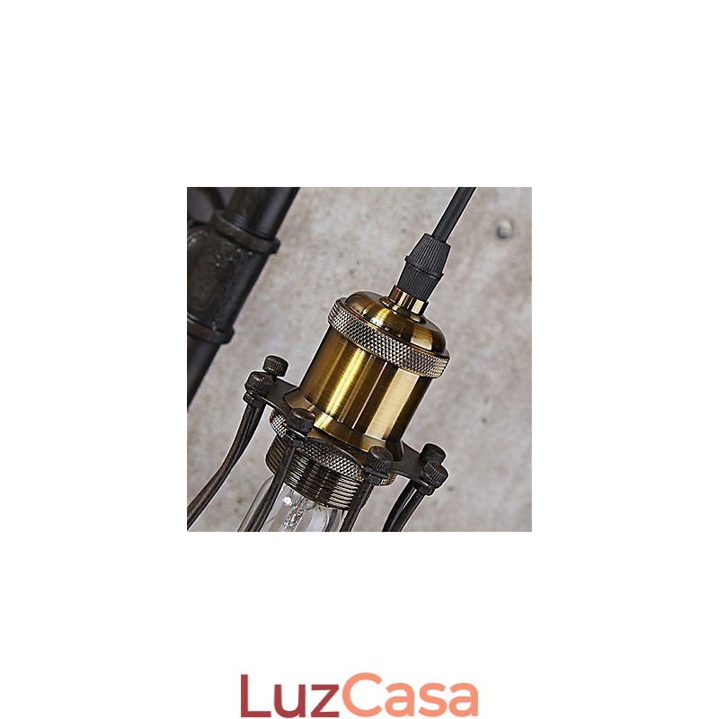 Retro Industrial Pipe Wall Lights Simples Loft Preto Gaiola de Pássaros Metal Sala de Estar Sala de Jantar Cozinha Bar Café Decoração iluminação