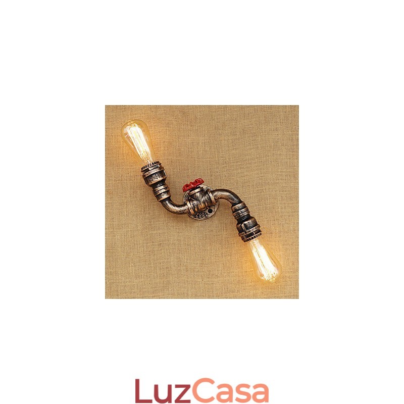 Luminária de parede rústica estilo chalé country latão para iluminação ambiente em estilo mini