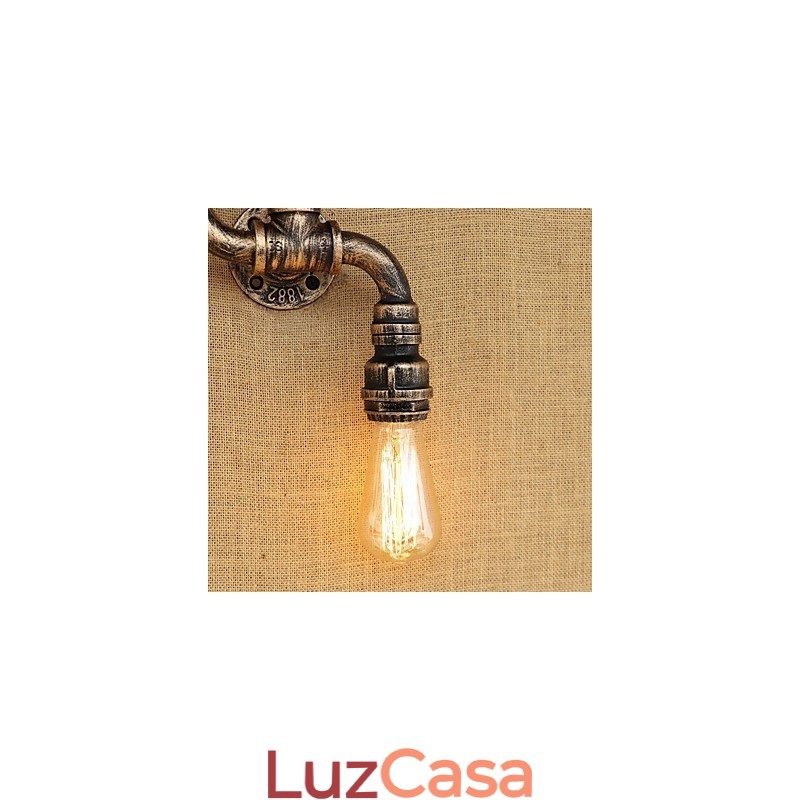 Luminária de parede rústica estilo chalé country latão para iluminação ambiente em estilo mini