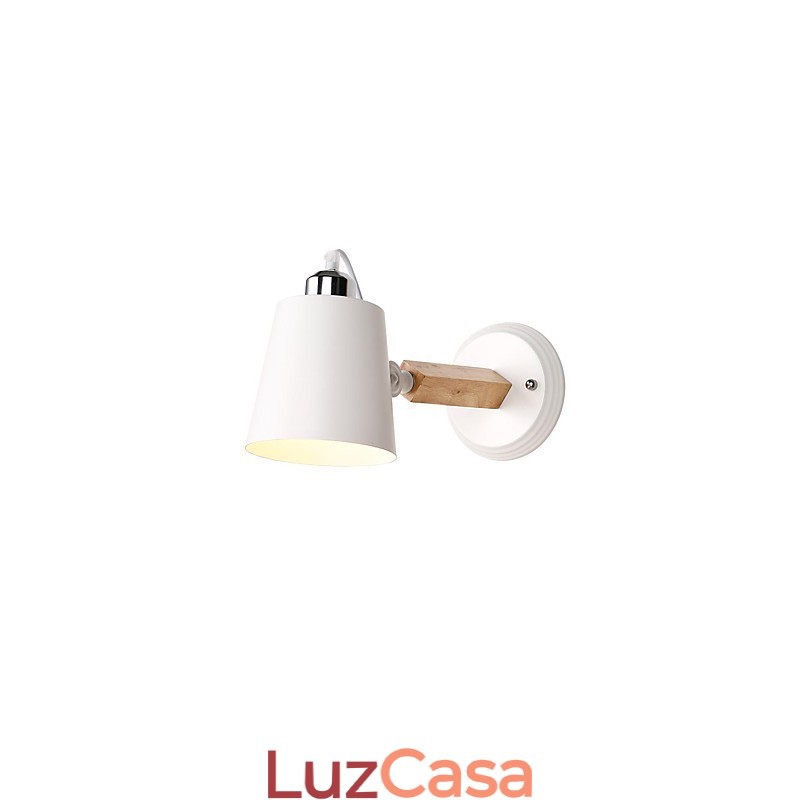 Luminária de parede vintage de madeira Art Déco Metal Metal Rústico Sala de estar Sala de jantar Corredor Luminária de parede Preto Branco Opcional