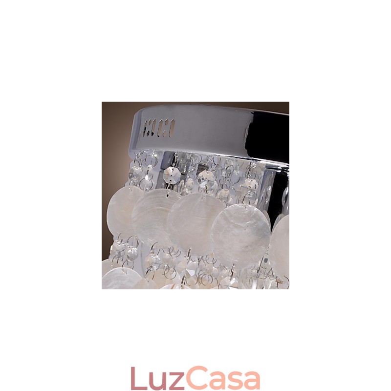 Mini estilo moderno e contemporâneo de cristal cromado embutido