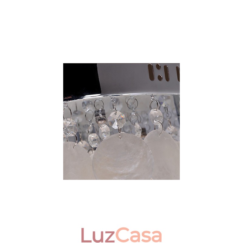 Mini estilo moderno e contemporâneo de cristal cromado embutido
