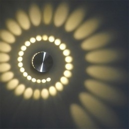 Luminária de parede embutida em alumínio com luz moderna integrada