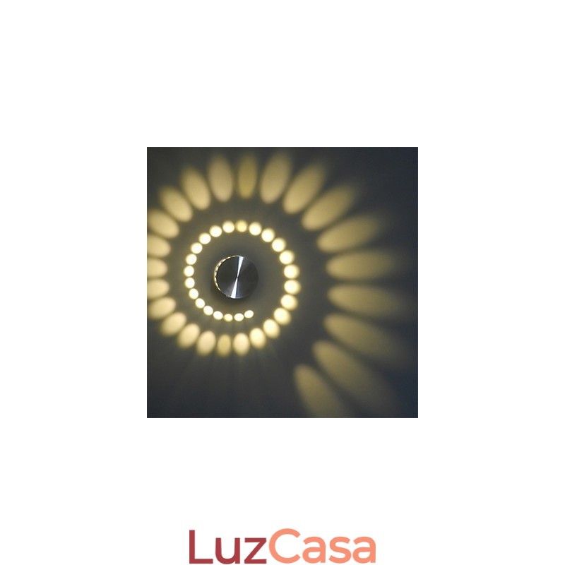Luminária de parede embutida em alumínio com luz moderna integrada