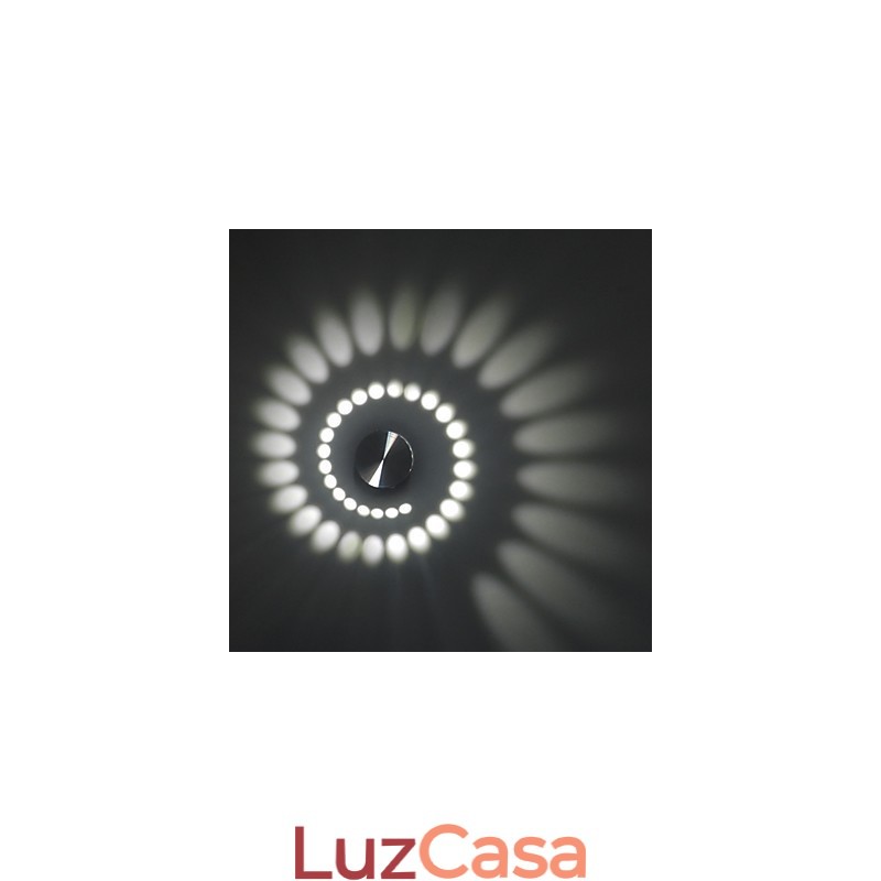Luminária de parede embutida em alumínio com luz moderna integrada