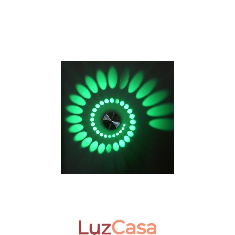 Luminária de parede embutida em alumínio com luz moderna integrada