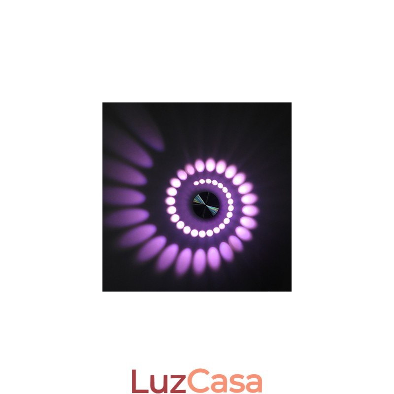 Luminária de parede embutida em alumínio com luz moderna integrada