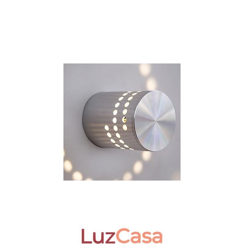 Luminária de parede embutida em alumínio com luz moderna integrada