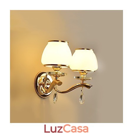 Recurso eletrogalvanizado contemporâneo moderno para arandelas de parede de luz ambiente de cristal Recurso eletrogalvanizado contemporâneo moderno para arandelas de parede de luz ambiente de cristal