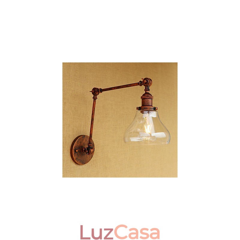 Recurso de galvanoplastia retrô country para proteção ocular de estilo mini, luz ambiente, braço oscilante, luzes de parede