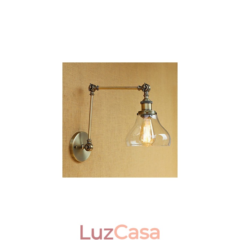 Recurso de galvanoplastia retrô country para proteção ocular de estilo mini, luz ambiente, braço oscilante, luzes de parede