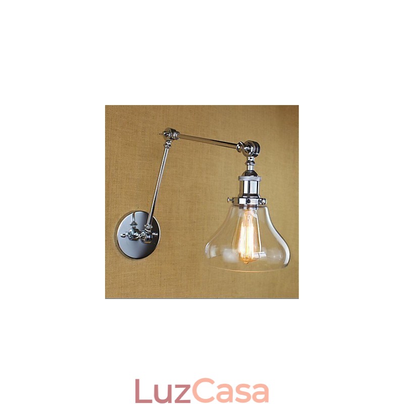 Recurso de galvanoplastia retrô country para proteção ocular de estilo mini, luz ambiente, braço oscilante, luzes de parede