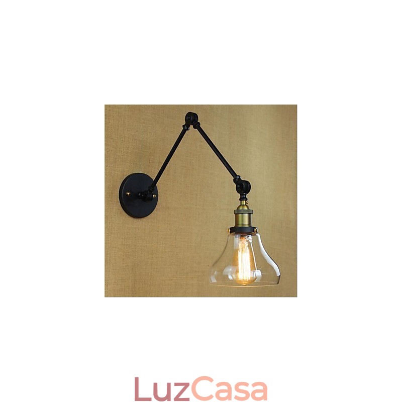 Recurso de galvanoplastia retrô country para proteção ocular de estilo mini, luz ambiente, braço oscilante, luzes de parede