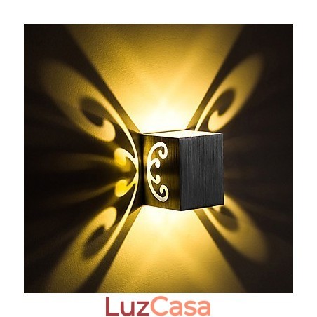 Luminária de parede de alumínio moderna com montagem embutida, decoração de parede Luminária de parede de alumínio moderna com montagem embutida, decoração de parede