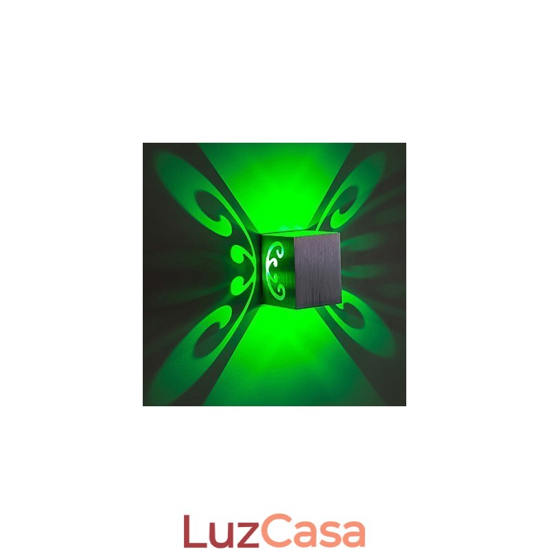 Luminária de parede de alumínio moderna com montagem embutida, decoração de parede