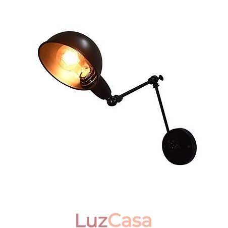 Luminária de parede de ferro dobrável preta simples retrô luminária de parede de cabeça única luminária de parede decorativa estilo europeu Luminária de parede de ferro dobrável preta simples retrô luminária de parede de cabeça única luminária de parede decorativa estilo europeu
