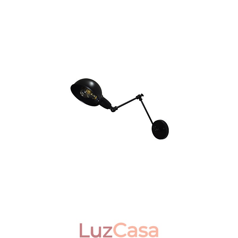 Luminária de parede de ferro dobrável preta simples retrô luminária de parede de cabeça única luminária de parede decorativa estilo europeu