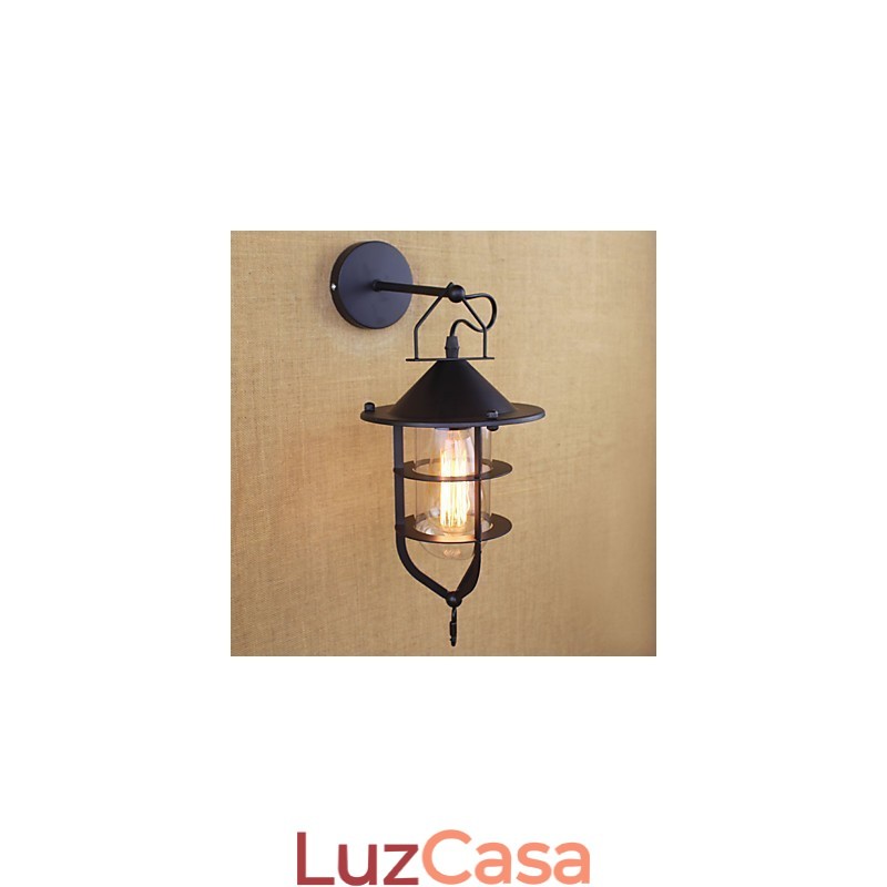 Pintura retrô country para proteção ocular em estilo mini, arandelas de parede com luz ambiente