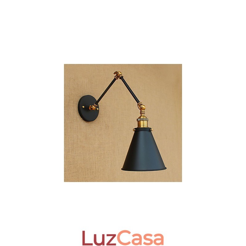 Luminária de parede industrial vintage de latão, luminária de parede, iluminação doméstica, decoração interna, luminária de parede