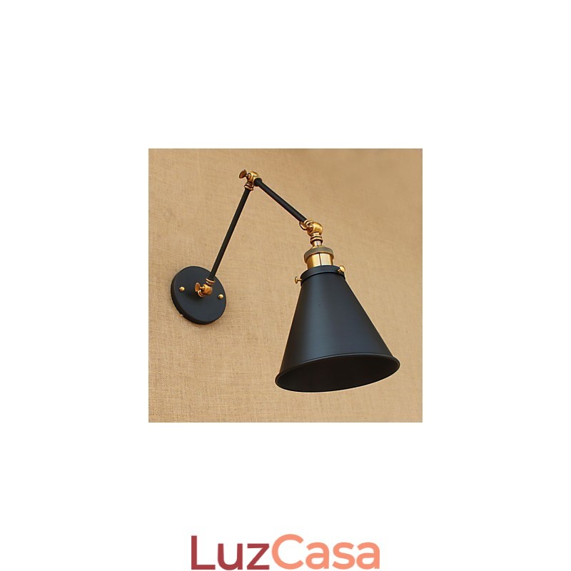 Luminária de parede industrial vintage de latão, luminária de parede, iluminação doméstica, decoração interna, luminária de parede