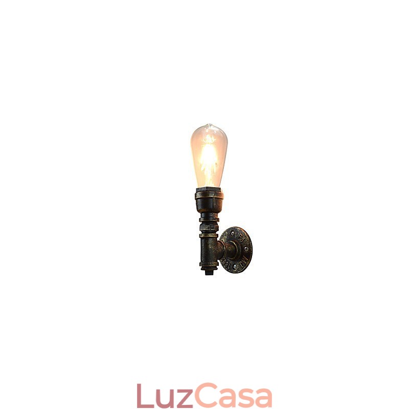 Luminária de parede Arandelas de parede Luminária de parede de ferro Lâmpada de parede sabre de luz preta muda na parede