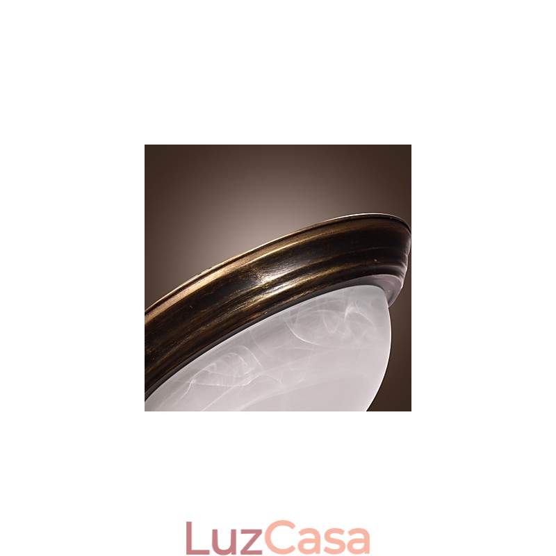 Montagem embutida de inspiração antiga com 2 luzes