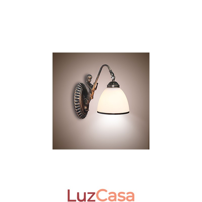 Luminária de parede estilo europeu retrô para sala de estar, quarto, varanda, café, luminária de parede