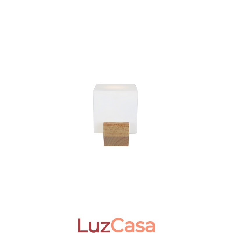 Luminária de parede simples, abajur de mesa de cabeceira com cúpula de vidro e madeira maciça para quarto, cômoda, sala de estar, quarto de bebê, dormitório universitário, mesa de centro, estantes de livros