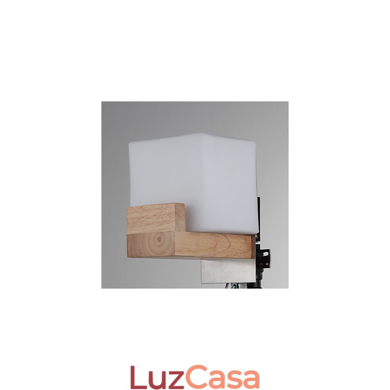 Luminária de parede simples, abajur de mesa de cabeceira com cúpula de vidro e madeira maciça para quarto, cômoda, sala de estar, quarto de bebê, dormitório universitário, mesa de centro, estantes de livros