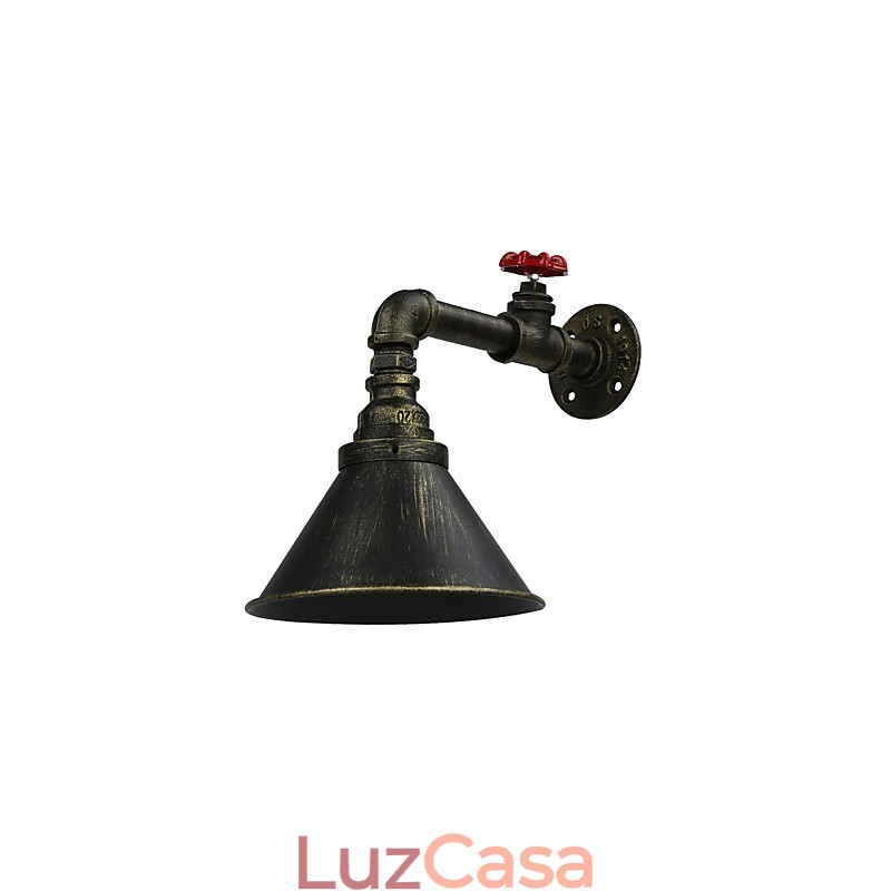 loft Retro Industrial Wall Sconce Restaurante E Bar Metal Water Pipe Lâmpada de parede